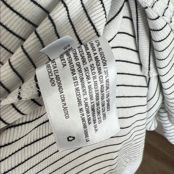 a New Day White/Black Striped Short Sleeve Knit Maxi Dress S - Picture 6 of 6